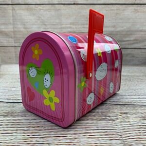 The Tin Box Company Pink Mailbox Tin Kids‎ Storage Container NEW